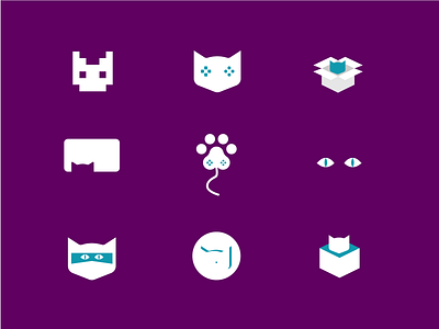 Cat Logo Inspiration box brand cat controler feline game gamer games inspiration logo ninja paw pixel proposals stalker tv