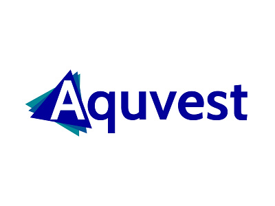 Aquvest Logo a agency arrow branding design dynamic logo mark point type tyse