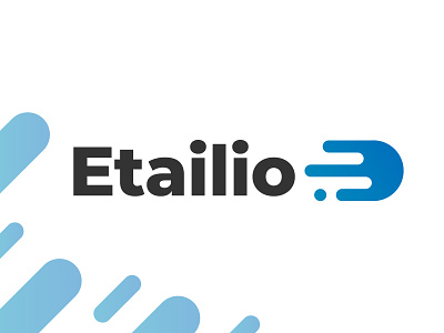 Etailio Logo branding commerce design e fast flexible fluid icon logo mark movement online straightforward tyse