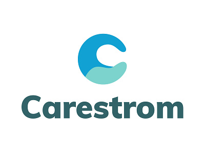 Carestrom branding c care design flow icon kind logo mark o storm tyse water wave