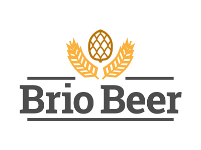 Briobeer alchohol beer brand branding brio design app drink hop icon illustration logo mark plant tyse