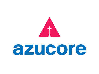 Azucore a clear core design icon logo mark rocket sky software star tech tyse