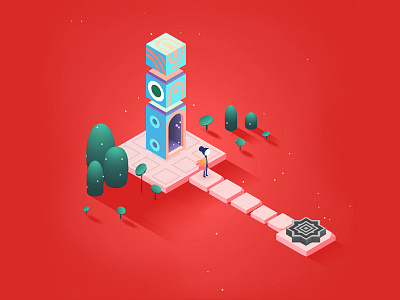 Monument Valley c4d exercises