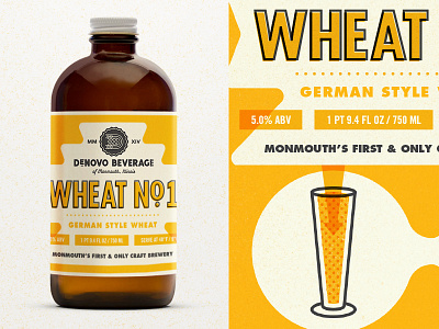 Wheat Label beer! branding denovo design label mock