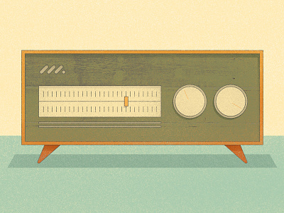 Radio illustration radio retro