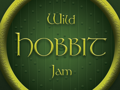 Wild Hobbit Jam hobbit label logo lord of the rings