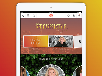 Red Carpet Style for the QVC iPad App