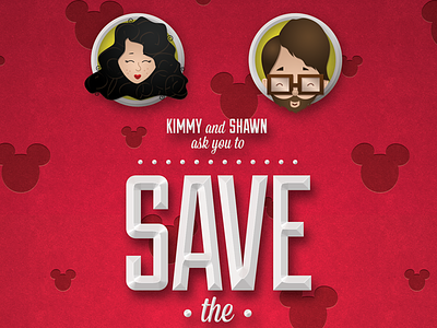 Save The Date disney illustration mickey save the date wedding