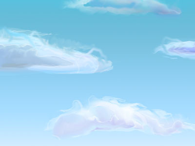 Clouds painted photoshop