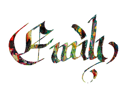 Emily color gothic letter paint type typography