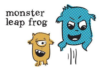 Monsterleap illustration illustrator kids monsters simple