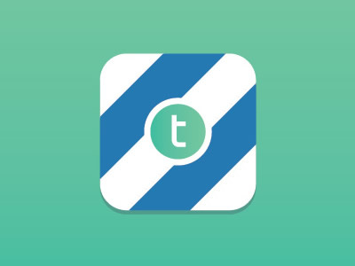 Twine app flat icon stripes