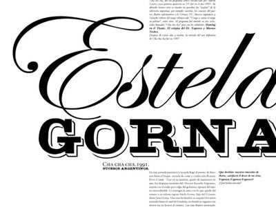 Estela Gorna design font tipography type