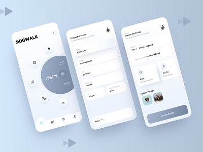 Dog Walker App UI/UX Concept
