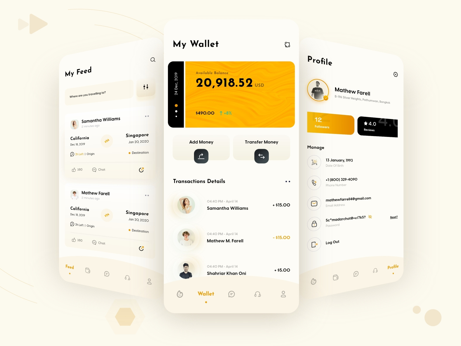 Social Relationship and Benefit Feed, Wallet, Profile by Shahriar