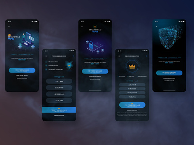 SecureField VPN app app design app designer app screen hack premium premium plan pro pan securefield subscription technology ui uidesign uiux user interface design ux vpn vpn service