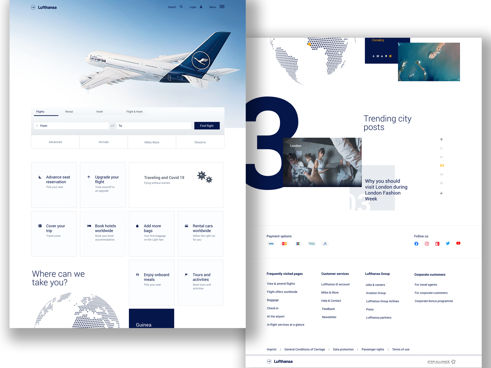 Lufthansa website - concept part 2 by Noah on Dribbble