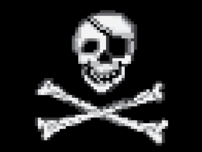 Pixkull pirate pixel skull