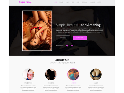 Responsive WEB Template PSD