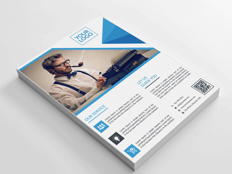 Flyer-Template creative flyer mobile mobile app modern promotion psd simple software unique