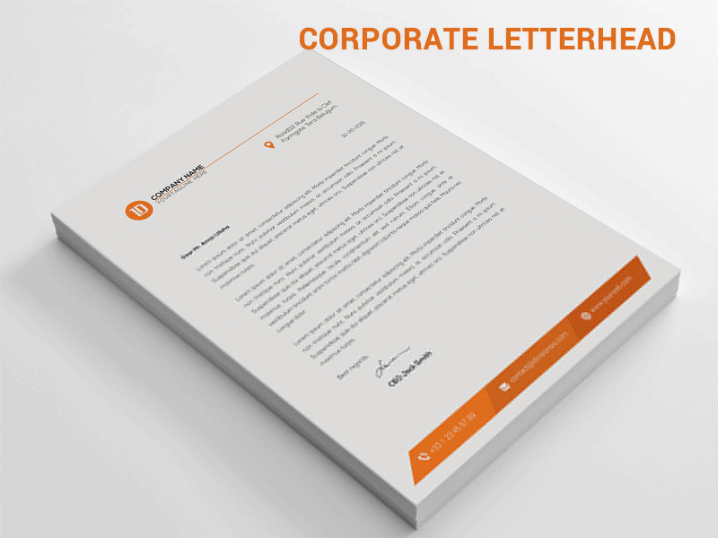 Letterhead-Template modern letterhead official letterhead print letterhead professional letterhead simple letterhead standard letterhead web letterhead white