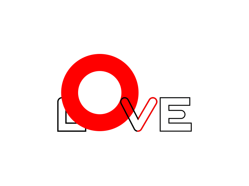 Logo brand. vector logo love
