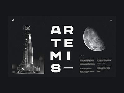 Nasa Artemis 001 artemis design editorial grid grid layout grids layout nasa space typography web design website