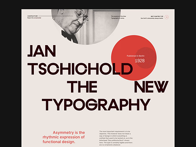 Jan Tschichold - The new typography 02 branding editorial grid grid design grid layout typography web design website website concept