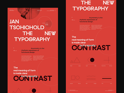 Jan Tschichold – The New Typography branding grid grid design typography web design website website concept