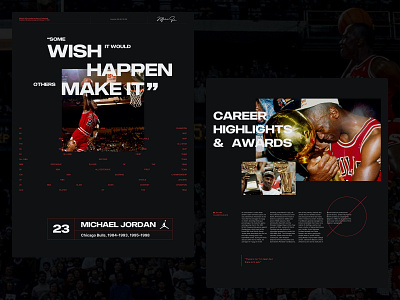 Michael Jordan typographic style - 02 branding design grid grid layout layout typography ui ui design web design website