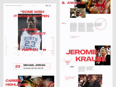 Michael Jordan typographic style - 01 branding design grid grid layout layout typography ui ui design web design website