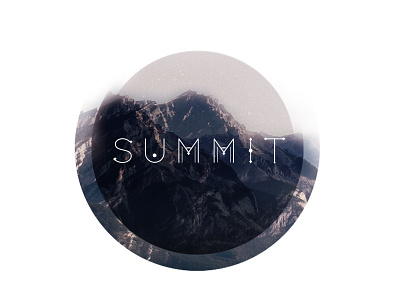 The Summit layer blending photoshop scifi typography