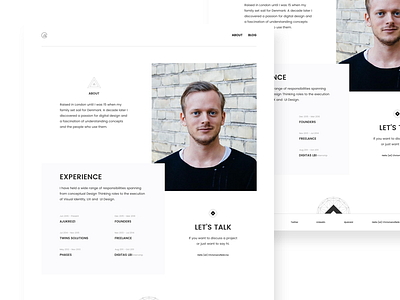 Portfolio Profile about portfolio profile typography web design