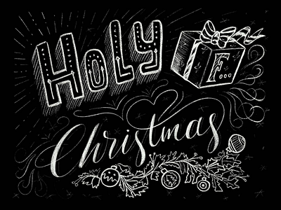 Christmas chalkboard