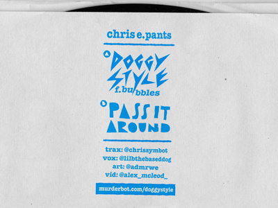 SLEAZE015 Info Stamp chicago chris e pants house packaging printmaking vinyl
