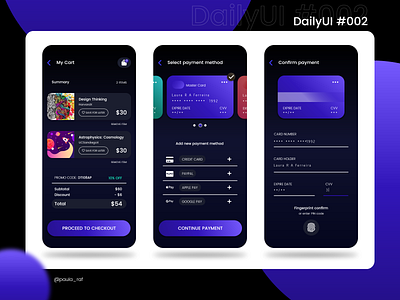 Daily UI #002 app checkout credit card checkout creditcard daily 100 challenge dailyui design fingerprint ui ui design uidesign ux uxdesign uxui