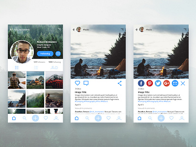 Daily UI – User Profile & Social Share