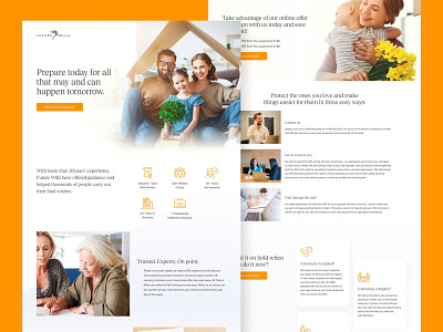 Future Wills Landing Page landing page ppc page ui design web design web development website wills testament wills landing page