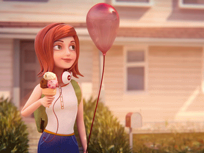 Llumar Ice Cream Girl 2d animation 3d animation animation