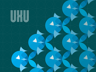 UXU Posters brand circles design fish google grid illustration pattern poster print ux