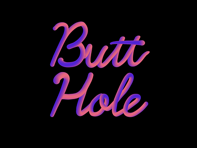 Butt Hole design illustration type typography vector vector art