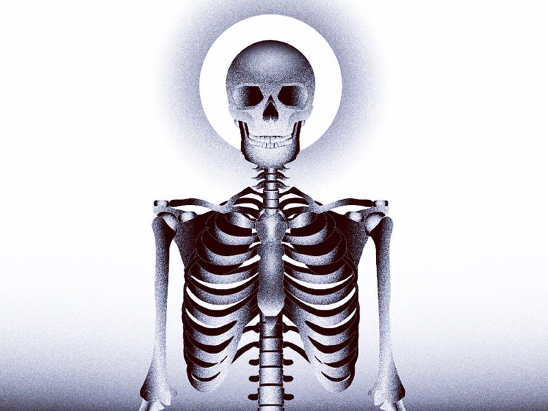 Skeleton vector art scifi design illustration vector
