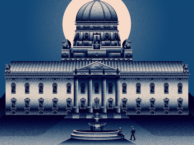 The Peaceful Palace architecture vector art vector illustration design