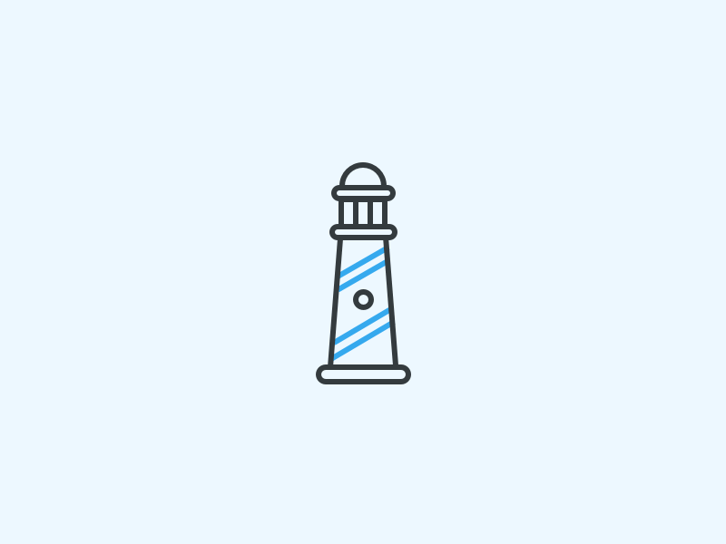 Lighthouse icon icons light lighthouse line monochrome sea waves