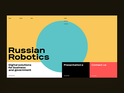 Russian Robotics Website concept concept grid russian web