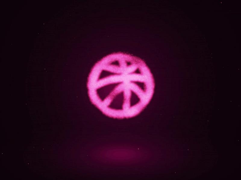 Experimentation with particles ae animation basketball dribbble icon icons motion particles