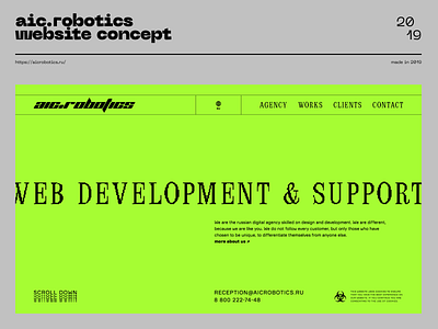 aic.robotics website concept agency aic concept web