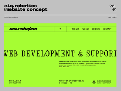 aic.robotics website concept agency aic concept web