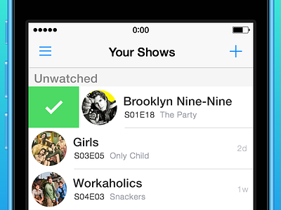 Cold Open TV Shows for iPhone cold open flat ios 7 ios 8 iphone sketch