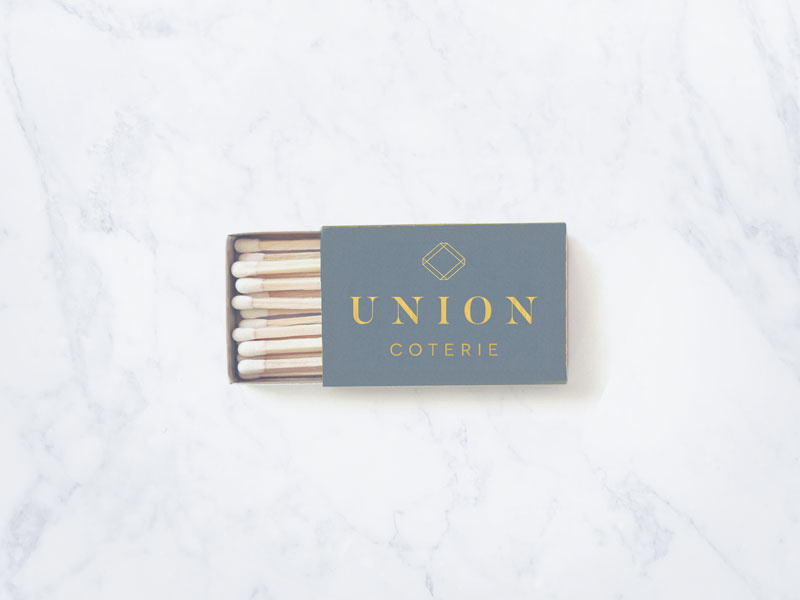 Union Coterie Logo matchbox branding identity logo design